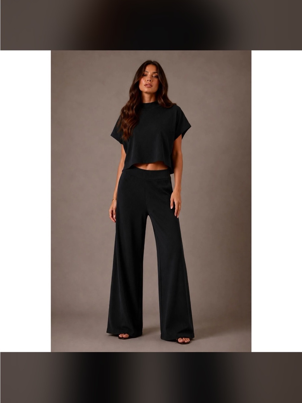 Zenana Outfitters Black Wide-Leg Lounge Pants